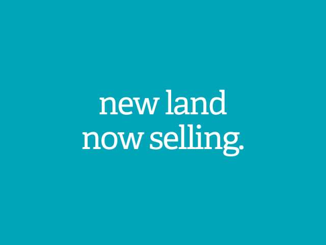 New Land Now Selling At Vista